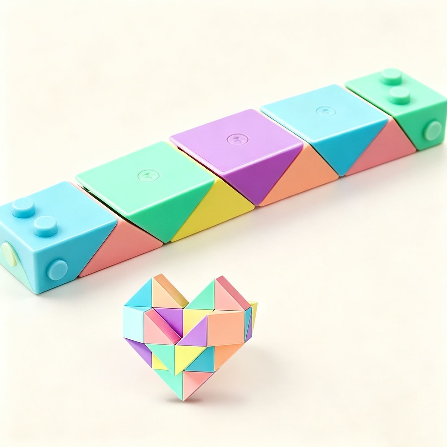 Pastel Magic Snake Cube view 2