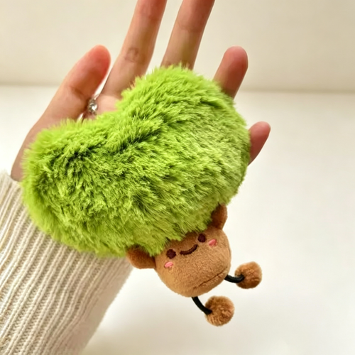 Cute Tree Plush Keychain view 1