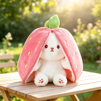 Strawberry Transformable Rabbit Plush Toy view 2